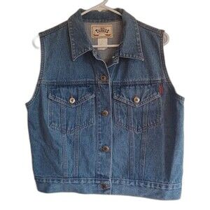 Y2k vintage timeless ticket jean vest